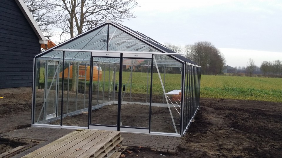 Dubbele deur tuinkas aluminium of kleur