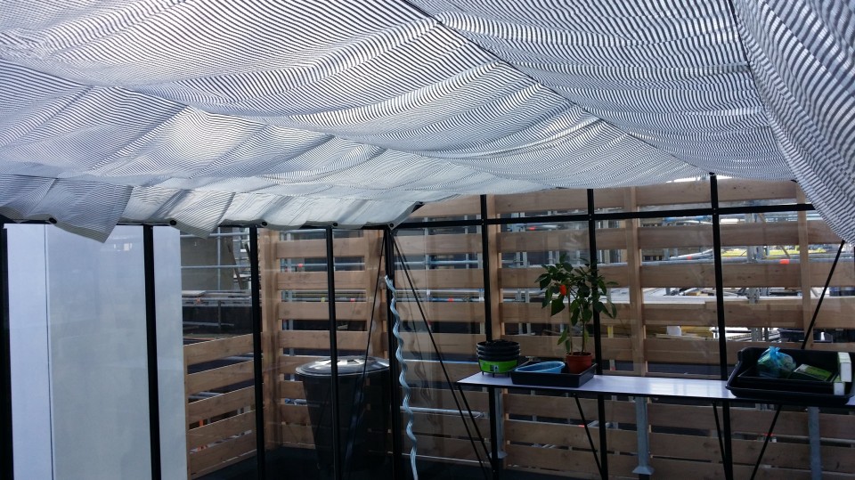 Dakterras R307H XL 15.88 m2 Retro zwart ral 9005 Afmeting: 3.06m x 5.19m