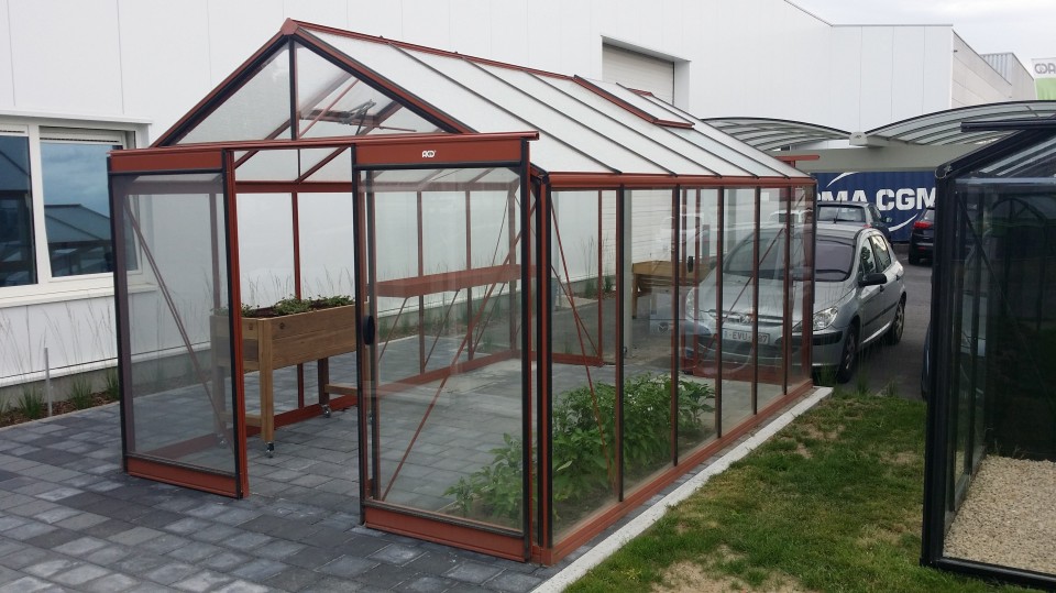 Rolstoelvriendelijke tuinkas R306 - 13,62m2 Afmeting:3.06m x 4.45m