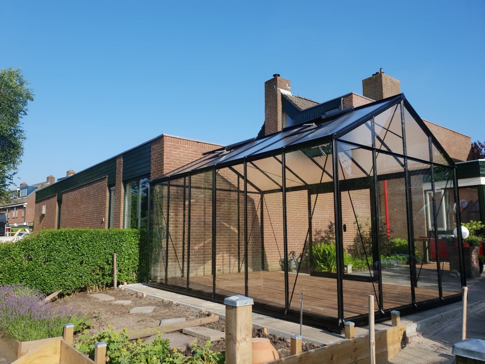 ACD prestige tuinkas R306XH 13.62m2 met dubbele zijdeur en houtenvloer