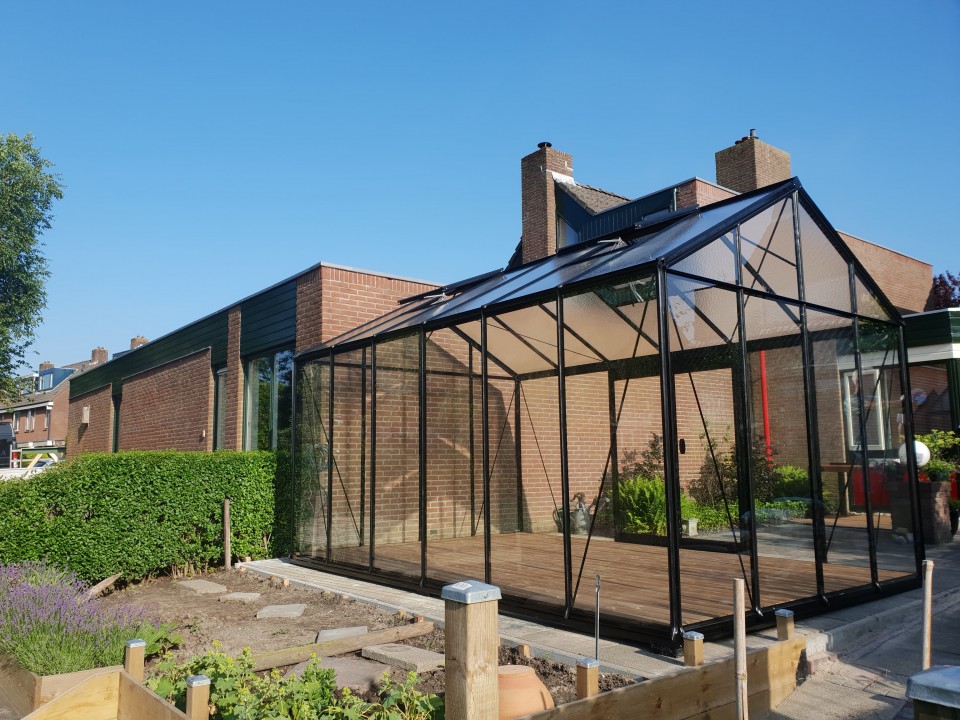 ACD prestige tuinkas R306XH 13.62m2 met dubbele zijdeur en houtenvloer